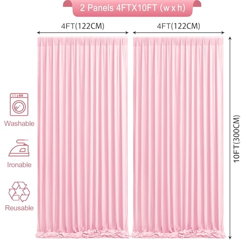 Cortinas fondo fotográfico rosa 2 paneles 8x10 ft miniatura 4