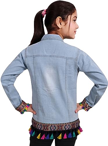 Image of SQS Fashionable Denim Jacket for Kids Girls