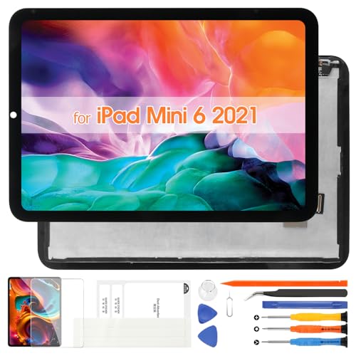 Screen Replacement for iPad Mini 6 6th 2021 LCD Display for iPad Mini6 A2567 A2568 A2569 Digitizer Touch Screen Assembly with Free Tools(Black,8.3 inch)