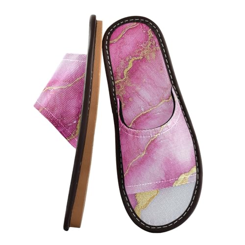 Marble Hot Pink White Spa Sandal Indoor Outdoor Summer Lightweight Rubber Sole Home Shoes for Pool,2