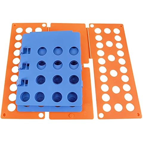 Sutekus Clothes Folder Shirt Folding Board T-Shirt Folder Easy and Fast Flipfold for Adults & Kids 2 Pack (Blue) Cover
