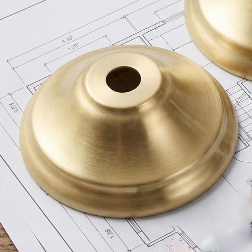 LIFKOME 2個純銅製ランプホルダー 天井照明器具カバー シャンデリアハンガーキャノピー ペンダントライト取り付けプレート 照明アクセサリー DIY対応 セット [5]