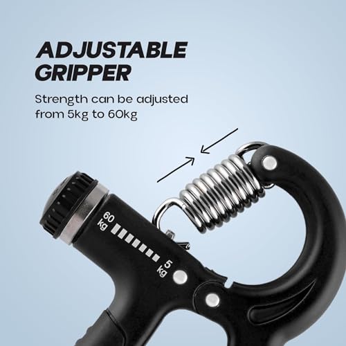 Image of Adjustable Hand Grip Strengthener, Hand Gripper for Men & Women for Gym Workout Hand Exercise Equipment to Use in Home for Forearm Exercise, Finger Exercise Power Gripper