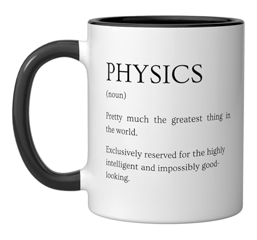 Physics Definition - Funny Sarcastic Physics Subject Ceramic Mug, Black/White