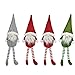 Colgante Decorativo Gnomos Decoraciones de Navidad Peluche Muñeca de Peluche Tomte Elfos Leprechaun Set Los Adornos Colgantes de Navidad 4pcs