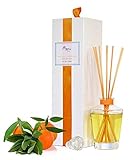Manu Home REVITALIZE Citrus Reed Diffuser Oil Set ~ A Refreshing Blend of Sage and Mandarin That Will Awaken Your Senses | Organic Aromathearpy Oils Used | Proudly Made in USA