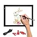 SAMTIAN LED Leuchttisch A4, Licht Pad stufenlos dimmbare LED Leuchtplatte Ultradünn Lightpad Leuchtkasten mit Speicherfunktion, Zeichenbrett Ideal für Malen Skizzierung Animation