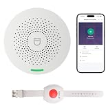 RenseCum Notrufknopf für Senioren mit WLAN – Nutzung ohne ABO, IP55 wasserdicht, Hausnotruf für Zuhause & Angehörige, interner Hausnotruf mit App-Benachrichtigung, einstellbare Lautstärke (2er-Set)