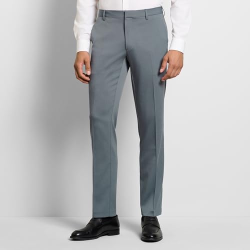 Van Heusen Men's Temperature Control Slim Fit Flat Front Stretch Dress Pant, Non-Iron, Stretchable Waistband, Cooling Fabric2