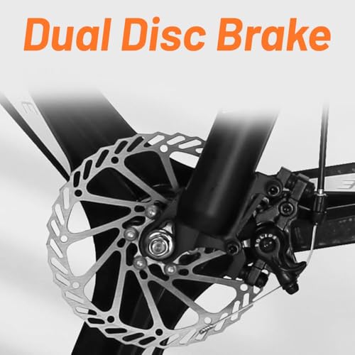 Image of Amaze Kai Dual Suspension Bikes Bm Foldable Gear Cycle for Men with 21 Speed Gear 6 Spoke | Folding Mountain Bike with Double Disc Break & Mac Wheel, 26 Inch (Orange)