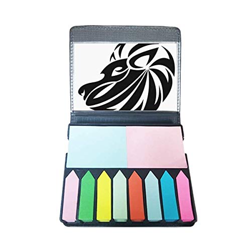 Bloc notes autocollants Lion constellation avec marque-pages colorés