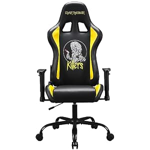 Subsonic Iron Maiden Officiële Ergonomische Gamerstoel Verstelbare Rugleuning en Armleuningen – Officieel gelicentieerde gamingstoel voor volwassenen