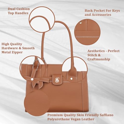 Image of Fostelo Women's Ocean Side Satchel Tote Handbag for Women | Ladies Purse | Stylish Shoulder Bag | Gift For Women