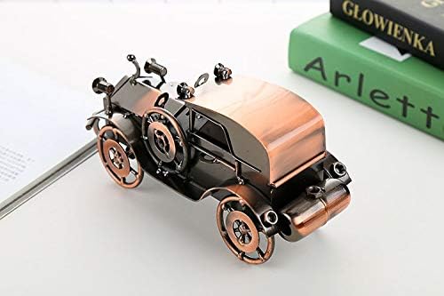 Retro Metal Car Model, Antique Vehicle Decoration Handmade, Handcrafted Classic Iron Car for Bar Home Décor Gift