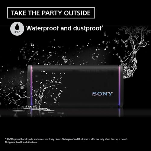 Image of Sony New ULT Field 5 Wireless Bluetooth Speaker, 25hrs Playtime, Massive Bass, Shoulder Strap, Built in Power Bank, IP67 Water & Dustproof, Quick Charge, 360 Party Light, Party Connect-White
