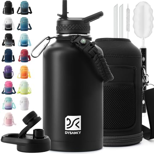 DYSANKY 2L Insulated Water Bottle 64 oz - Multiple Insulation Vacuum Sealed - Portable Sports Half Gallon Metal Water Jug for Outdoor Adventure, Gym, and Daily Use - Leak Proof & Non-BPA 2 Liter
