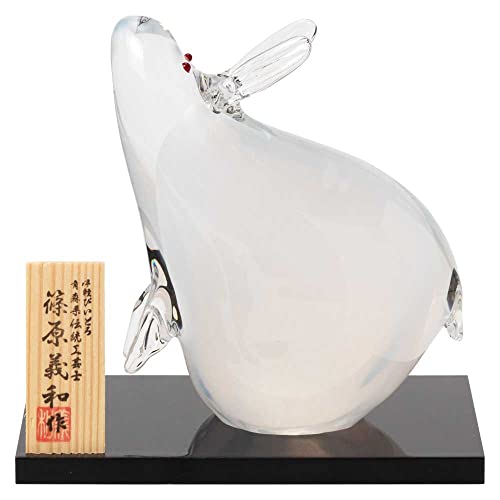 KXxu K u ߘaTNi2023Nj nhChɎq Ìyтǂ X`H|mE`a  Japanese zodiac figurine made of glass, Aomori craft (KE)