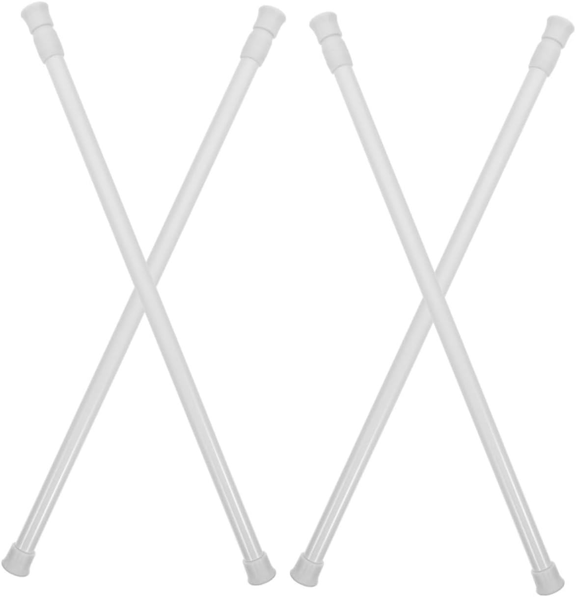 Cabilock 4pcs No Drill Telescopic Curtain Rod Extendable Window Tension Poles for Door Curtains and Clothes Drying Easy Installation Without Tools Minimalist Design for Home Use