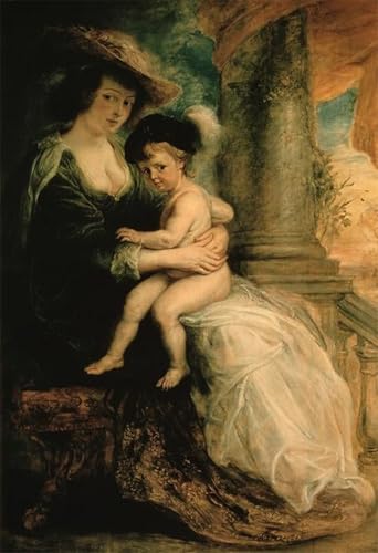Tableau impressions d'art Hélène Fourment Rubens au format vintage 60x90