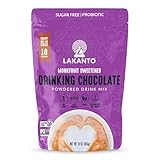 Lakanto Sugar Free Drinking Chocolate - Cold or Hot Cocoa Powder Mix, Shelf Stable Probiotics, Monk...