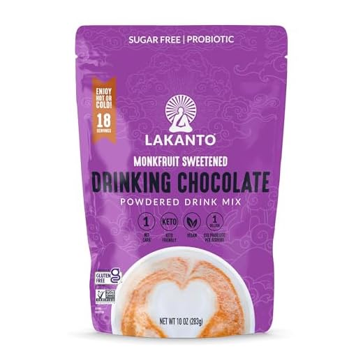 Lakanto Sugar Free Drinking Chocolate - Cold or Hot Cocoa Powder Mix with Shelf Stable Probiotics, Monk Fruit Sweetener, Keto Diet Friendly, Vegan, Dutch Cocoa, Gourmet Taste (10 oz)