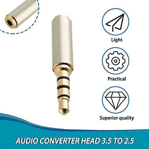 3.5mm to 2.5mm Male to Female Audio Stereo Adapter Plug Converter Adapter Headphone Jack Transfer Audio Connector - Image 4