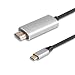 USB C to HDMI Cable Adapter,MOKiN USB Type C To HDMI Adapter Cable For 2017 Macbook Pro,Dell XPS 12/13/15,Samsung s8 And More With Gold-Plated HDMI Port,Support 4K @60Hz 6Ft/1.8M