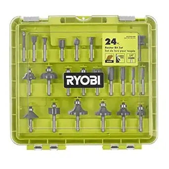 RYOBI 24-Piece Router Bit Set with CASE