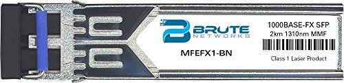 Brute Networks MFEFX1-BN - 100BASE-FX 2km MMF 1310nm SFP Transceiver (Compatible with OEM PN# MFEFX1)