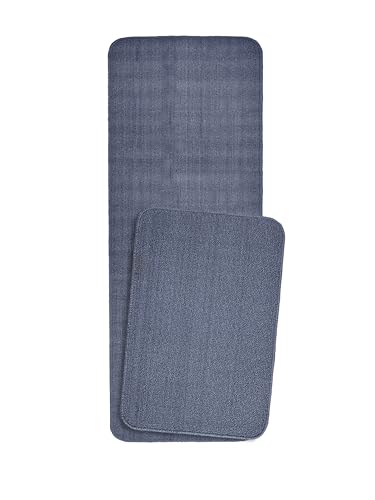 Image of SARAL Home Multiuse Combo Pack of 2Pc | Polyester Door Mat 45x60 & Runner Floor Mat 43x120| Anti-Skid | Quick Drying | Soft Water Absorbent | Home, Bathroom, Kitchen, Bedroom | Modern Design