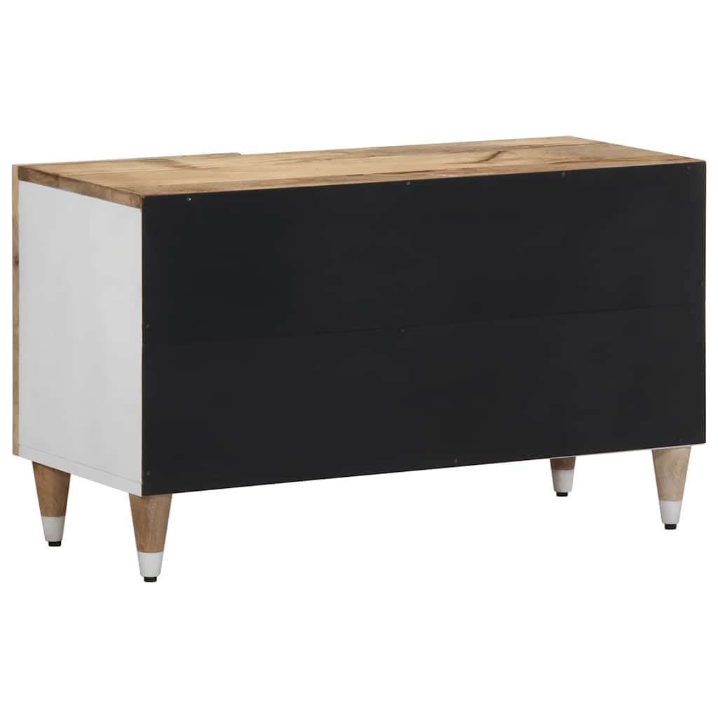 Mueble TV Madera Mango Macizo 80 x 31,5 x 46 cm con Almacenamiento