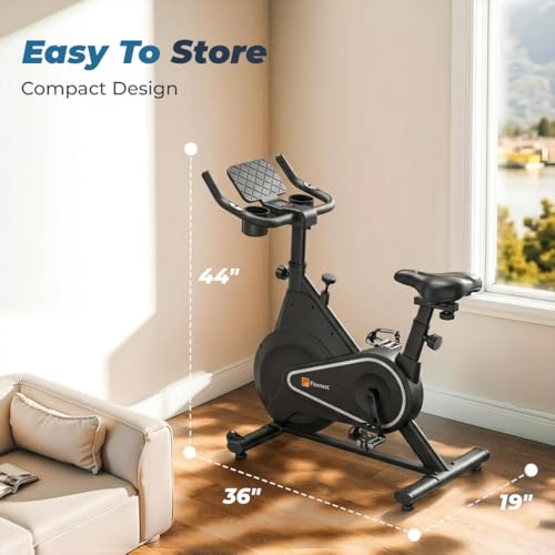 Image of Flexnest Flexbike 2026 Smart Exercise Cycle for Home | Bluetooth App Connected Spin Bike with 500+ Live Classes | 7Kg Flywheel, 100 Resistance Levels | 120Kg Capacity Indoor Fitness Bike (Flexbike EZ)
