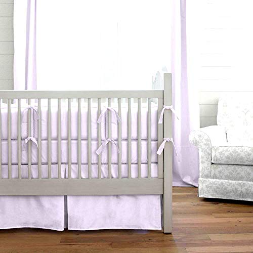 Image of Cottington Lane Crib Bed Skirt Pleated Crib Skirt Dust Ruffle, 100% Natural Cotton, Nursery Crib Toddler Bedding Skirts for Baby Boys or Girls, 14 inch Soft Crib Dust Ruffle Drop Crib Skirt-White