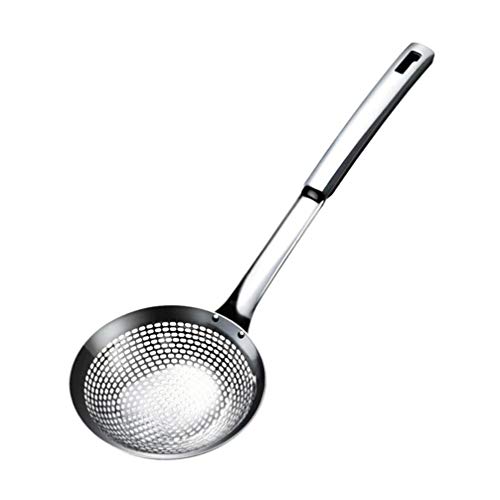 UPKOCH Schiumarola Mestolo Forato Cucchiaio Forato in Acciaio Inox Colino da Cucina Mestolo per Cucina Frittura Pasta Spaghetti Spaghetti Taglia Media