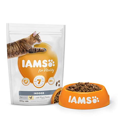 IAMS Indoor Complete Dry Cat Food for Adult and Senior Cats with Chicken 800 g - Image 3