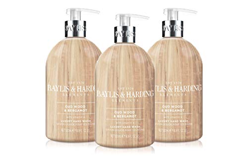 Baylis & Harding Elements Oud Wood & Bergamot Hand Wash, 500 ml (Pack of 3) - Vegan Friendly image 2
