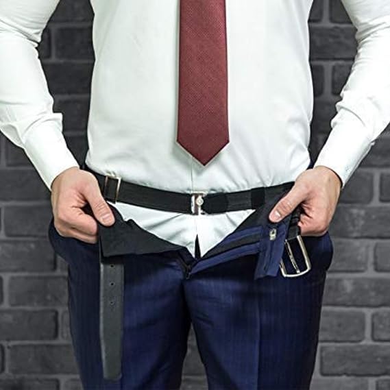 Buy cevcron Shirt Stays Elastic Adjustable Tucker Belt For Men Women,Shirt Tucker belt strap Maximum Strech,Elastic Strecheable Belt, (unisex | black) at Amazon.in - Image 3