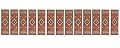 Nevita Collection Carpet Stair Treads Indoor Premium Hotel Quality Southwestern Tribal Design 9 inch x 30 inch (Set of 13, Orange Multi Color)
