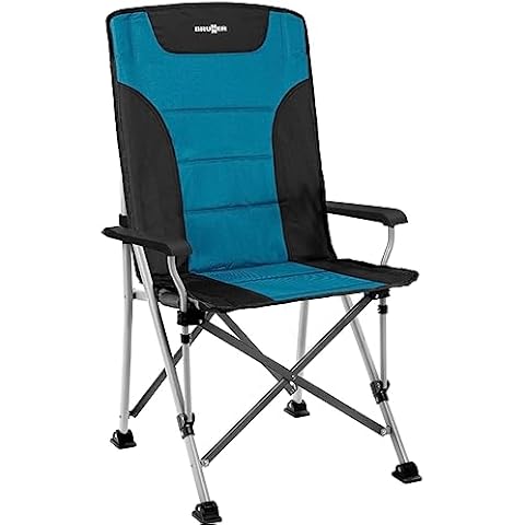 Brunner High Back Camping Chair Light Blue/Black Cover