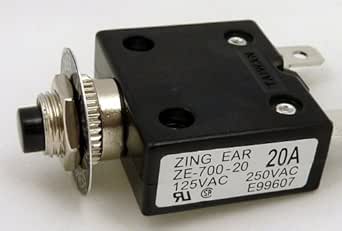 Manual Reset 125-250V AC 50V DC Push Button Switch Thermal Circuit