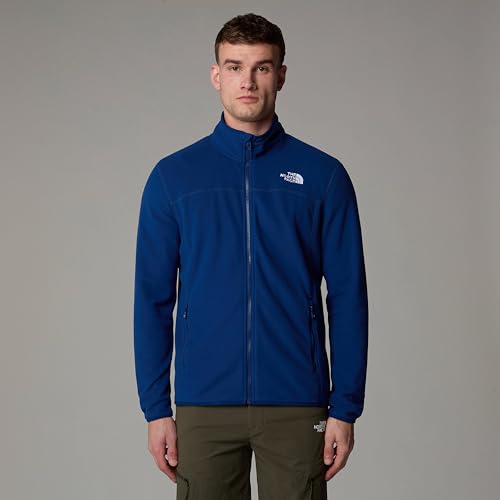 The North Face NF0A855XD1R M 100 Glacier Full Zip - EU Maglia Lunga Uomo Estate Blue Taglia S