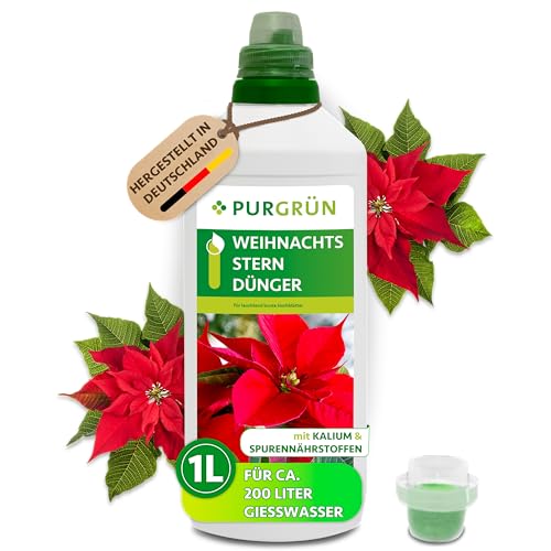 Purgrün® Weihnachtsstern-Dünger 1 Liter – Für intensiv...