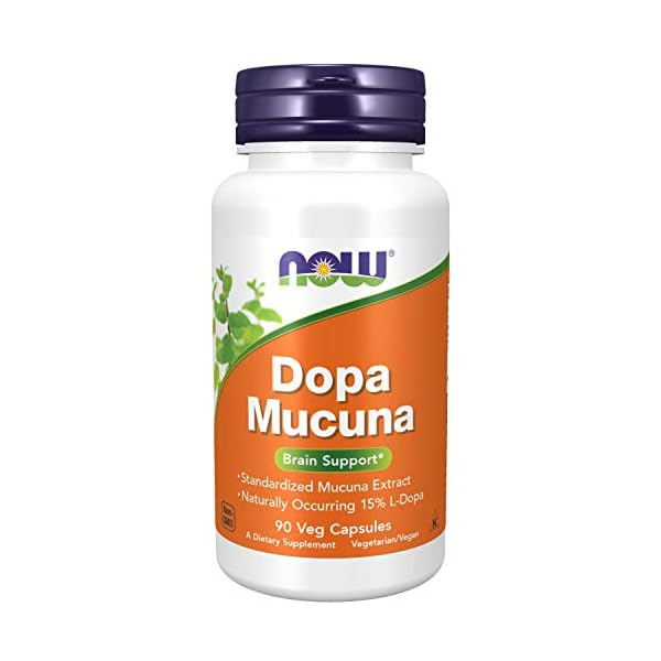 NOW Supplements, DOPA Mucuna, Standardized Mucuna Extract with Naturally Occurring 15% L-Dopa, 90 Veg Capsules