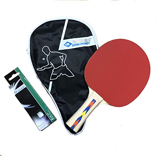 Image of DONIC Waldner Gift 400 All-Rounder Table Tennis Racket /Bat, Colour - Black /Green