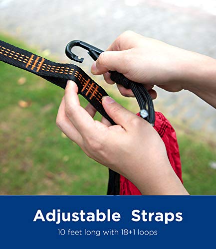 Puroma Camping Hammock Single & Double Portable Hammock Ultralight Nylon Parachute Hammocks With 2 Hanging Straps For Backpacking, Travel, Beach, Camping, Hiking, Backyard #TOP2