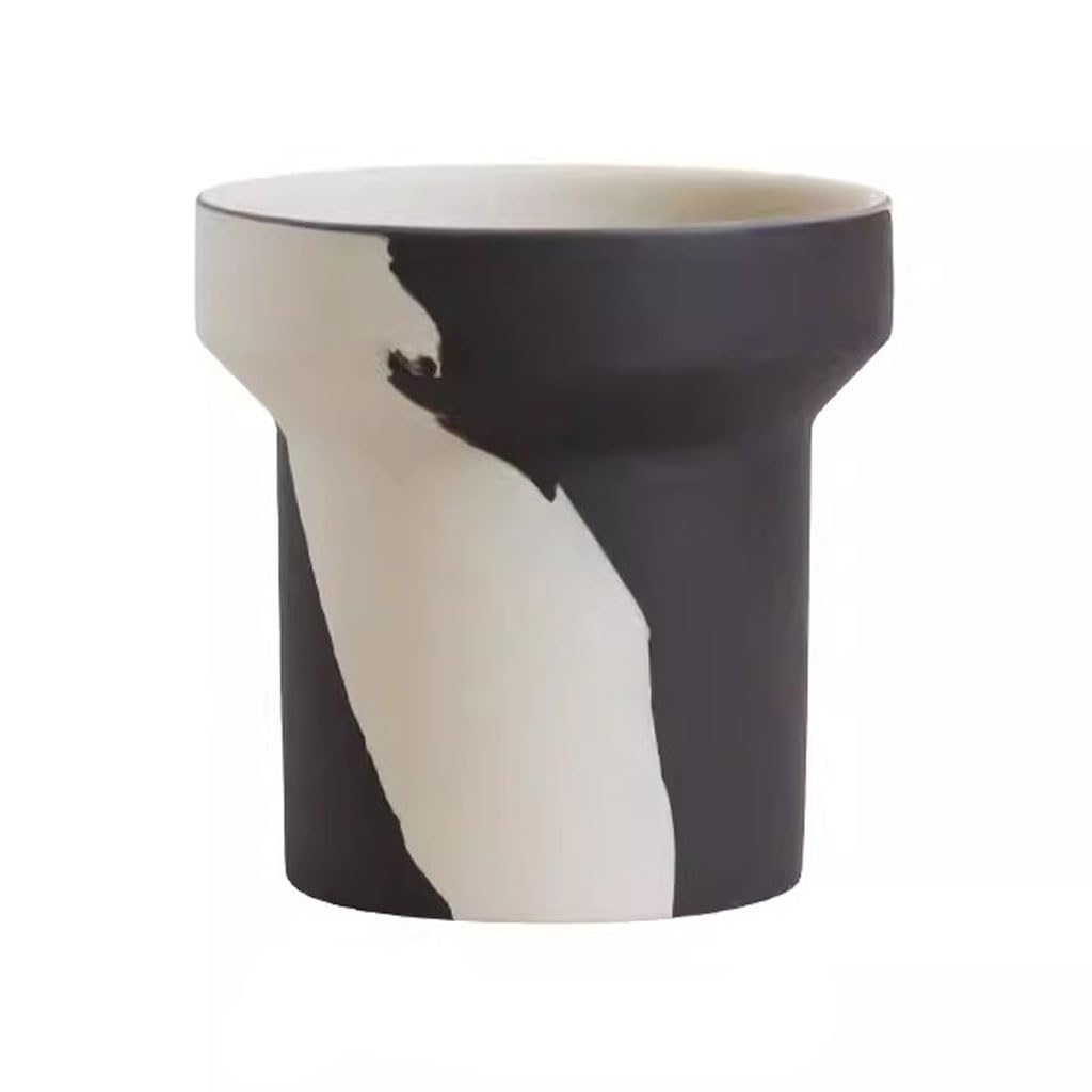 GELASIGE Flower Pots Creative Art Ceramic Butterfly Orchid Pot Succulent Clay Indoor High-foot Small Pottery Pot Outdoor Flower Pots(B)