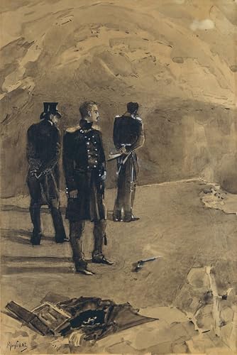 Ilustración de Vrubel El duelo de Pechorin, lienzo artístico de alta fidelidad 60x90cm