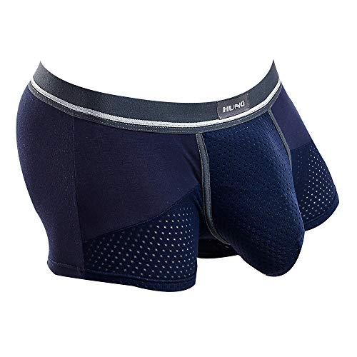 Hung Men's Boxer Trunk, HGG003, Black, Full Coverage, Size S, Underpants - 1 piece