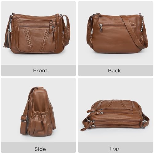 Image of VOLGANIK ROCK Crossbody Bag for Women with Tassel Ladies Soft PU leather Purses and Handbag Pocketbooks