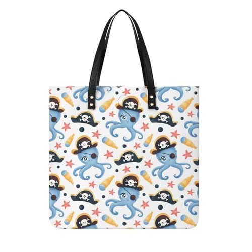 Sac poulpe crâne femmes sac à main shopper tote bag grand format voyage